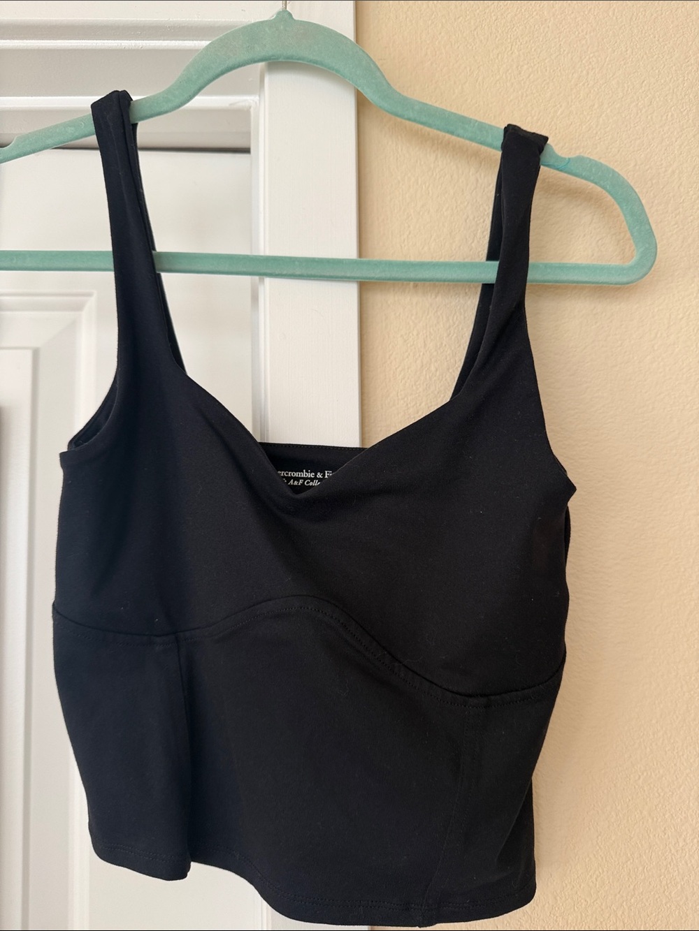 Abercrombie & Fitch Black Corset Crop Top